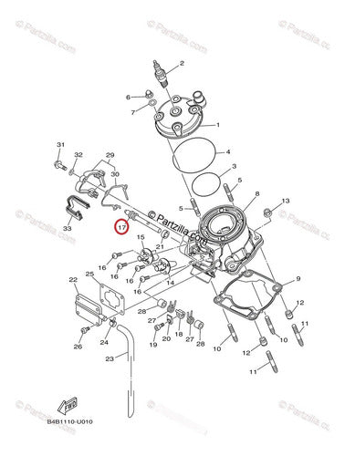 Yamaha Eje N°1 Cilindro Yz 85 125 Original 5hd-1131v-00 4