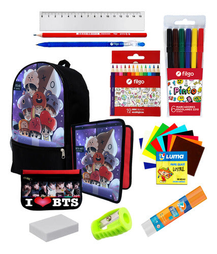 Marro Super Set Backpack + BTS K-pop Supplies C224 0