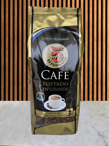 5 Hispanos Combo Café En Grano Tostado 3kg Espresso 3