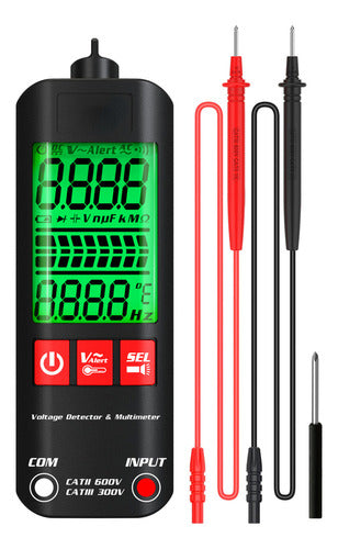 Mini Multímetro Lcd Digital Tester Detector De Tensão 0