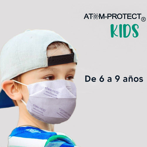 Atom-Protect Mascarilla Social Kids 6 A 9 Años Tapaboca 40u 1