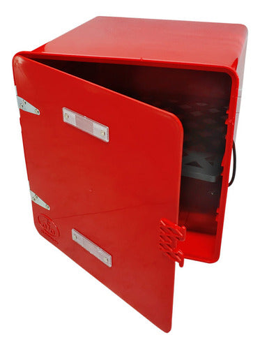 Caja Pizzera C/base Extraible  ''reforzada'' Rojo 1