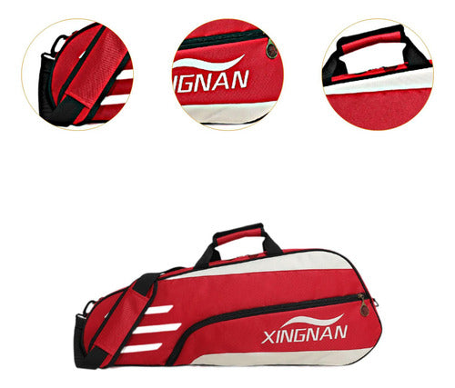 Bolsa Para Raquete De Badminton, Bolsa Para Tênis, Vermelho 2