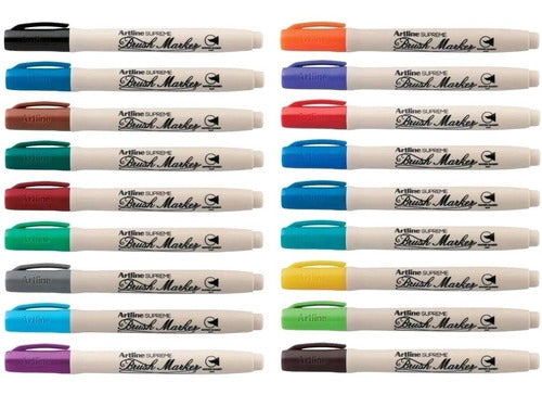 Artline Supreme Brush Marker Lettering Set X 12 Colors 0