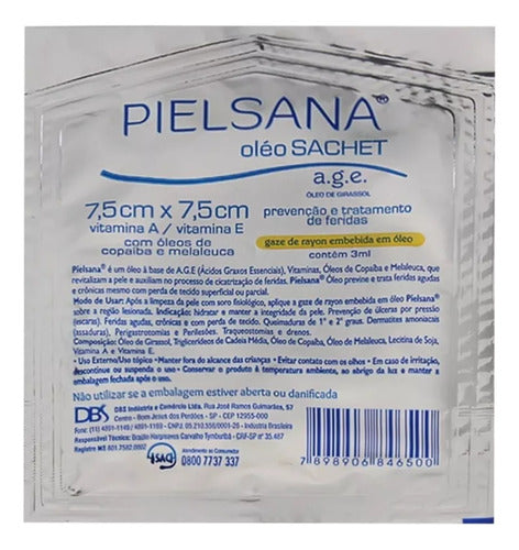 Curativo Gaze De Rayon Pielsana Óleo Sachet 7,5x7,5cm - Und. 0