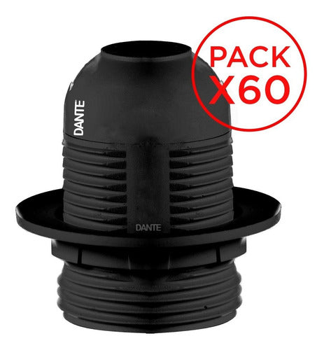Pack of 60 Plastic E27 Lamp Holder with Exterior Thread 1