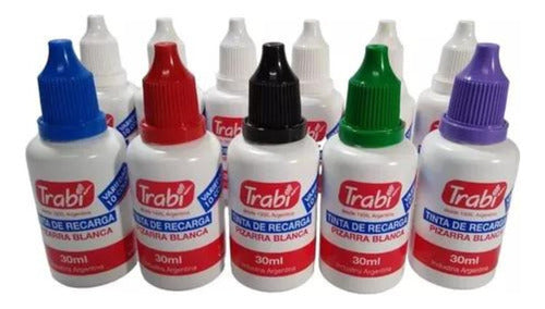 Trabi Ink Refill for Whiteboard Markers x 11 All Colors 1