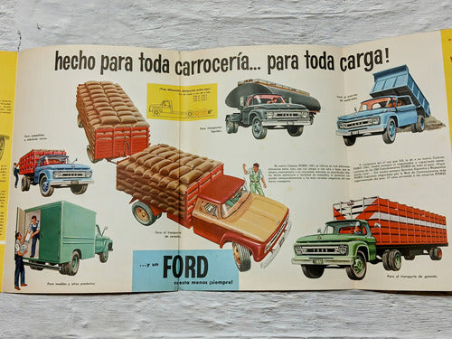 Folleto De Publicidad Antigua Camion Ford Año 61 6