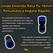 Kit 50 Peças União Reta 10mm Pneumática - Eficiência 1