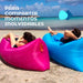Inflatable Lounge Chair Puff Mattress Beach Pool Camping + Bag 13