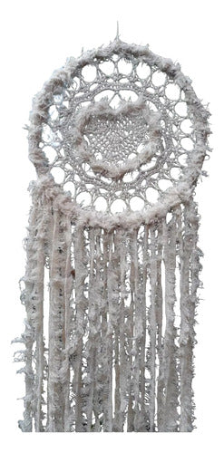 Deco_macrame_arte Atrapa Sueños Corazón Boho Chic Crochet 0