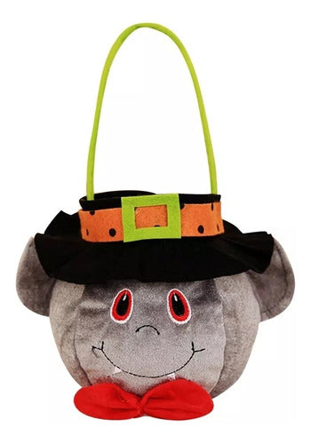 Party Halloween Round Bag with Hood for Treats in Plush 1