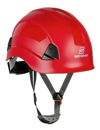 Casco De Seguridad Segma Rojo/blanco Con Barbijo 0