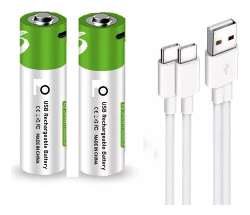 Pilas Recargables Aa X 2u Deleex Usb-c 2600mah 0