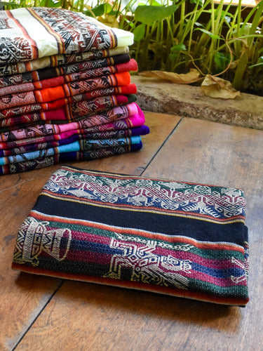 Pack of 2 Aguayo Norteño Inca Blankets 1.15 x 1.15 7