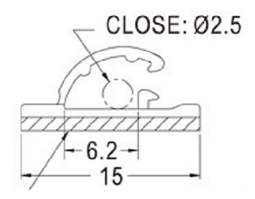 Quiwi Grampa 2.5mm Para Plaqueta - C.adhesivo 3M - Pack X 10 Unid 0