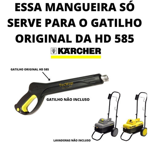 5 Metros Mangueira Com Trama De Aço Lava Jato Karcher Hd585 3