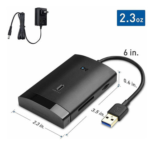 Cable Matters USB 3.1 Gen 2 Hub 10 Gbps with USB A to SATA 1