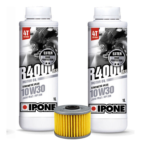 Honda Kit Service Twister Ipone R4000rs 10w30 + Filter 0