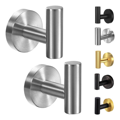 Kruodop 2 Towel Hooks for Bathroom - Nickel 0