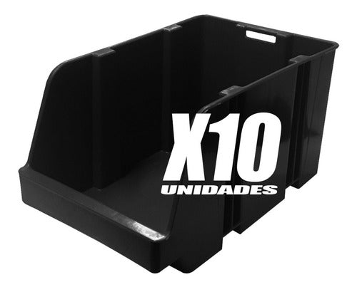 HARDEST 10 Stackable Plastic Organizer Bins 1plh 10x8.6x16 3