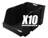 HARDEST 10 Stackable Plastic Organizer Bins 1plh 10x8.6x16 3