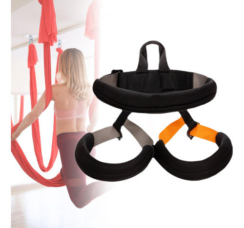 Arnês De Fitness Bungee Arnês De Yoga Cinto De Preto 7