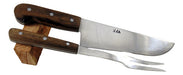 LA MULITA Set Cuchillo Y Tenedor Artesanal 18 Cm Grabados Láser Opc 1