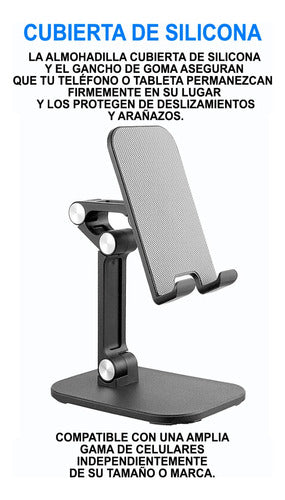 Adjustable Desk Cell Phone Stand with Articulated Arm 4
