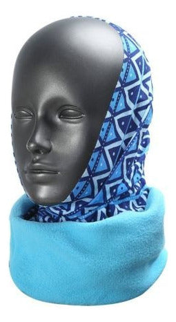 Weanas 5 In 1 Thick Soft Fabric Neck Warmer Hood Scarf Hat 2