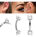 Modlover Barbell Curvo Con Zirconia Engarzada Ideal Ceja Daith Rook 0