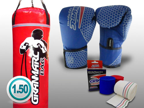 Granmarc 1.50M Boxing Bag with Gloves and Hand Wraps 0