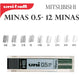 48 Tubo De 12 Minas Uni 0,5 P/ Portamina Mitsubishi 4h A 4b 2