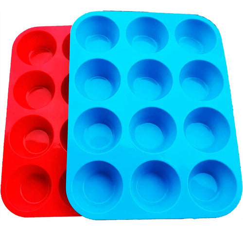 Grupo Dos Silicone Muffin Mold 12 Cups 29 X 22 Cm 0