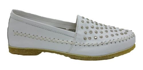 Women's Moccasin Flats with Studs - Paulatina Shoes 0