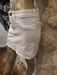 Principessa White Distressed Denim Skirt 2