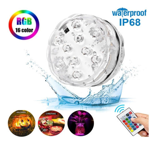 Luz Lampara Led Rgb Sumergible Para Piscinas 1