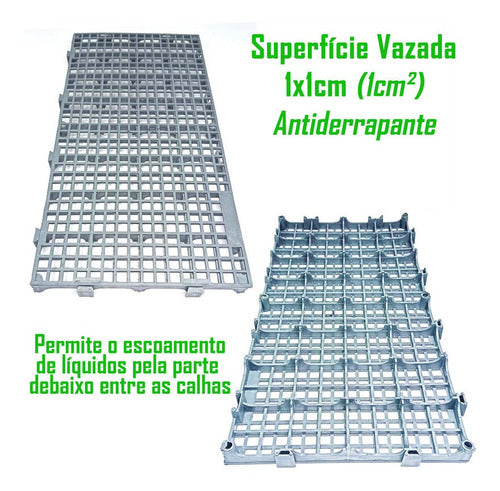 Pallet Estrado Plástico 2,5 X 25x50 Cor Cinza Multiuso 2