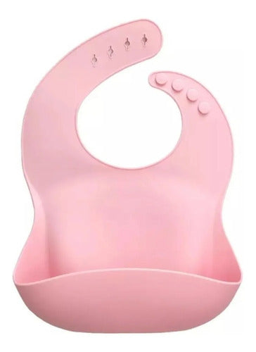 Waterproof Silicone Bib with Containment Pocket for Babies 37