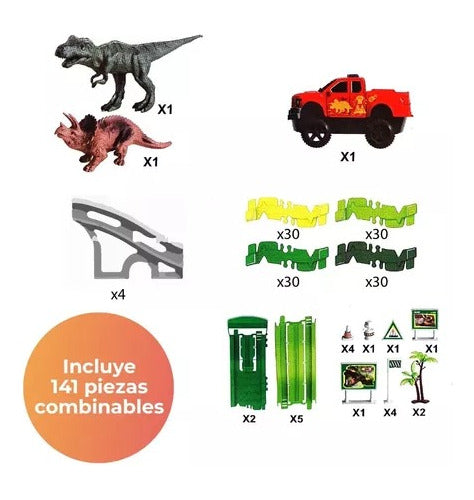 Dino Track Original Next Point - 141 Piece Car Track Set 2