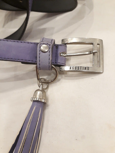 Agustino Fine Belt 2.5cm with Fringe 3