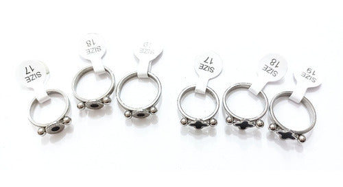 Box of 36 Stainless Steel Rings for Women Three Sizes 3