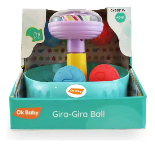 Gira Ball Base Giratoria C/ Sonajero Y 3 Pelotas Ok Baby 175 3