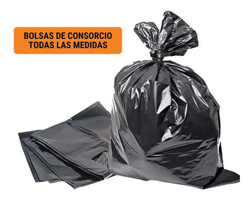 SuperMayorista Black Consortium Waste Bags 80x110/50 Pack X50 1