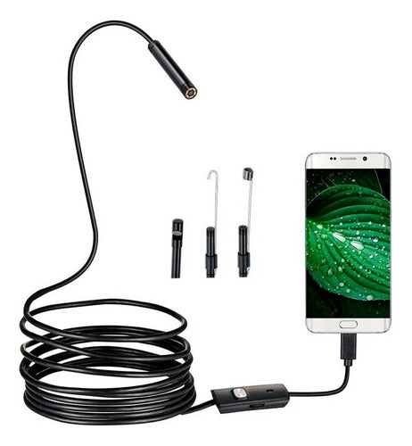 Cámara Boroscopio Endoscopio 5 Metros Usb Android Celular Pc 0