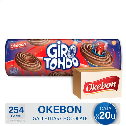 Okebon Girotondo Chocolate Dulces Pack Cookies Box - 20 Packs 0