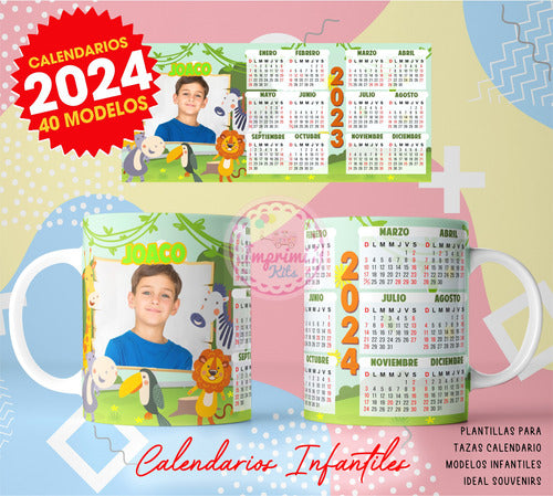 Plantillas Tazas Calendarios 2023 Infantiles Para Sublimar 1