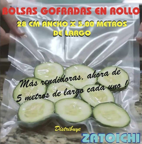 Rollos X2 Br2805 Bolsas Gofradas Envasadora Al Vacío 28cmx5m 6