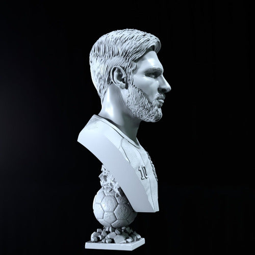 3D Printed Lionel Messi Bust Figure with Beard - Detta3D 5