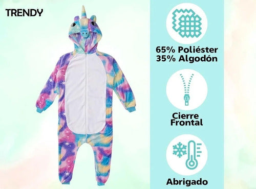 Trendy Pijama Adulto Mujer Entero Kigurumi Varios Talles Invierno 7